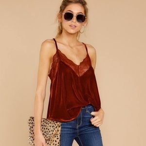 Storia Velvet Lace Trim Cami